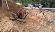 Perbaikan Jalan Amblas di Km 106-107 Kampar Dimulai, Sistem Buka-Tutup Diberlakukan