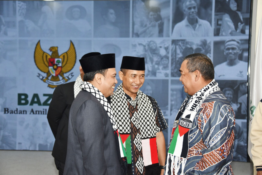 Plt Gubri Edi Natar Serahkan Bantuan untuk Palestina dari Masyarakat Riau Sebesar Rp 5,6 Miliar ke Baznas RI