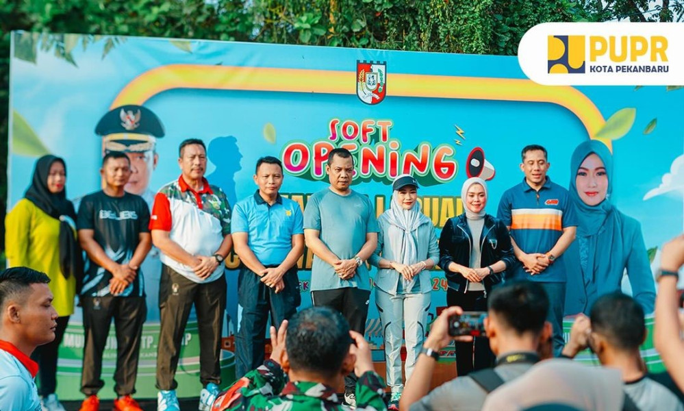 Dinas PUPR  Tata Taman Labuai Pekanbaru City Walk, Disiapkan Jadi Pusat Kuliner