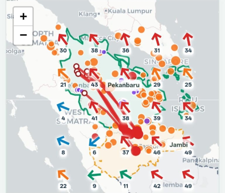 Asap di Kampar Dipastikan Merupakan Kiriman dari Wilayah Jambi