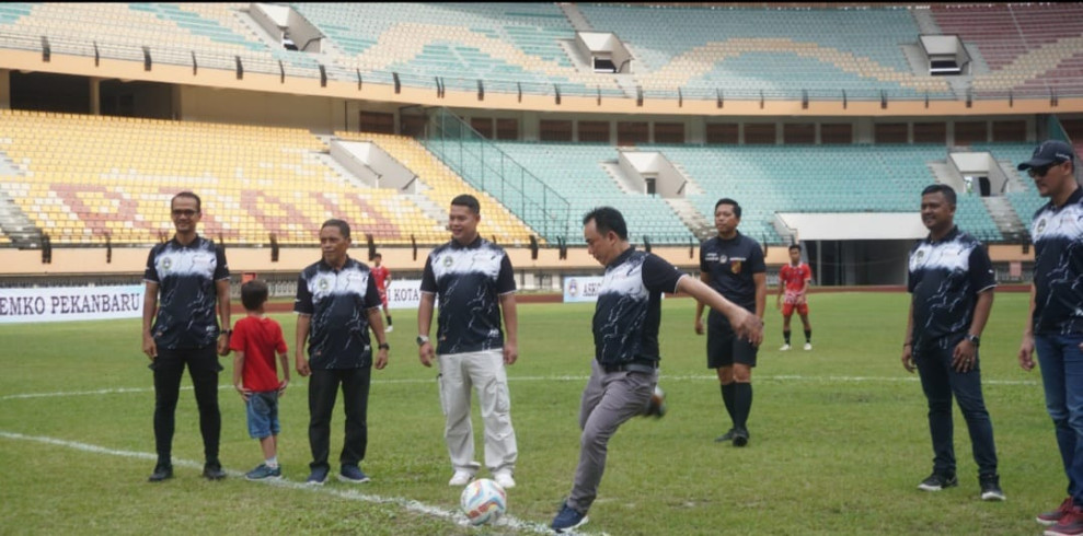 Kadispora Pekanbaru Remi Buka Liga 1 Askot PSSI Pekanbaru 2024, Selamat Bertanding