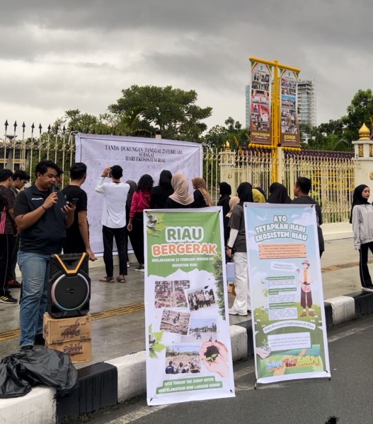 Aktivis Kampanyekan Penjagaan Lingkungan, Dorong Penetapan Hari Ekosistem Riau di CFD Pekanbaru