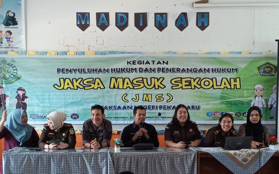 Disdik Pekanbaru Dukung Program Penyuluhan Hukum Jaksa Masuk Sekolah
