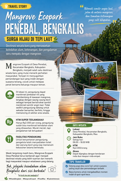 Mangrove Ecopark, Surga Tenang di Tepi Laut Bengkalis yang Lagi Naik Daun