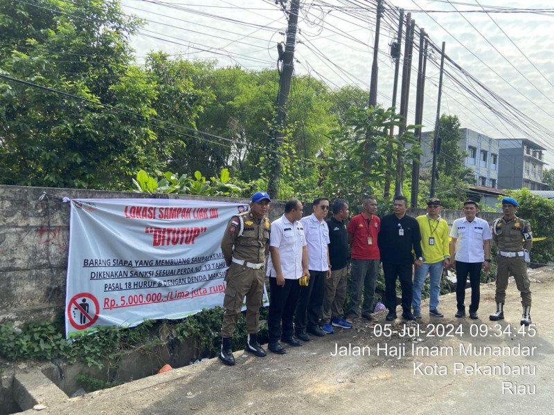 DLHK Pekanbaru Tutup TPS Ilegal di Jalan Imam Munandar dan Perketat Patroli Rutin