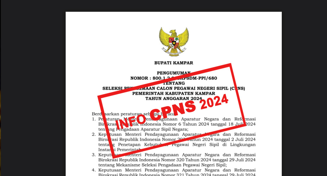 Cpns Resmi Dibuka Ini Jadwal Lengkap Pendaftaran Cpns Kampar Tersedia Formasi