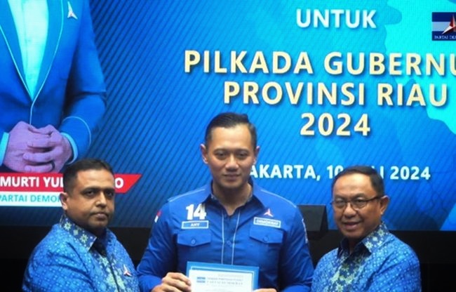 Calon Gubernur Riau 2024, AHY Umumkan Demokrat Resmi Usung Nasir-Wardan di Pilgub Riau 2024