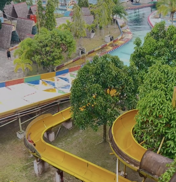 Tiket Cuma Rp10 Ribu, Borneo Waterpark Pekanbaru Punya Banyak Wahana, Ada Seluncuran Ekstrem hingga Mini Zoo