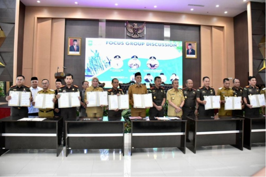 Penandatangan MoU Program Jaga Zapin,Ini Harapan Pj Bupati Kampar