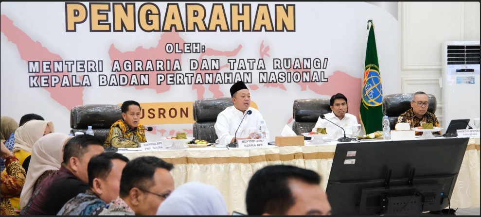Menteri Nusron Minta Jajaran Kanwil BPN Provinsi Sulawesi Tenggara Percepat Validasi Data Pertanahan dan Tingkatkan Kualitas Layanan