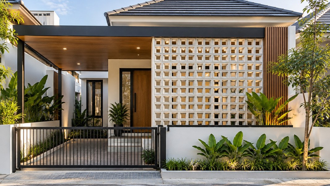 9 Model Roster Depan Rumah Minimalis yang Cantik dan Tetap Menjaga Privasi