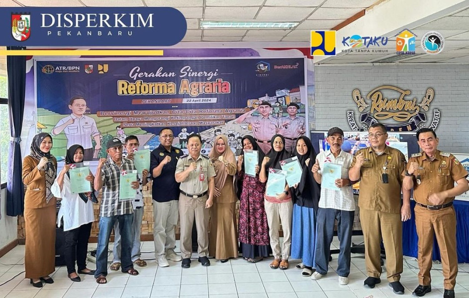 Terbitkan Sertifikat Tanah, Program Pembangunan RLH Pemko Pekanbaru Dapat Dukungan dari BPN