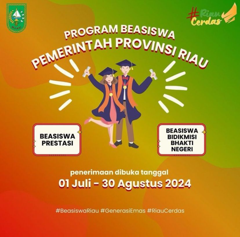 Segera Daftar! Beasiswa Pemprov Riau Tersedia di 11 Kampus Top Seluruh Indonesia, Mulai dari S1 hingga S3, Ini Syaratnya