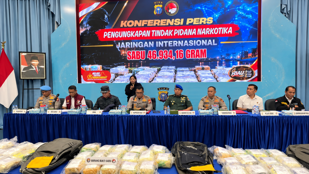 Polda Riau Sita 101 Kg Narkoba, 39 Tersangka Ditangkap