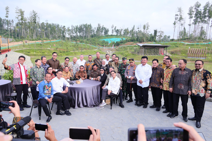 Menteri AHY Berkeliling IKN Bersama Presiden, Wapres RI, dan Menteri KIM Meninjau Embung hingga Sumbu Kebangsaan