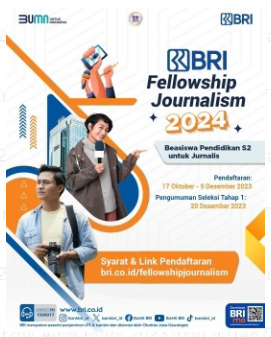BRI Fellowship Journalism Hadiah Beasiswa S2, Berikut Ini Syarat dan Ketentuannya