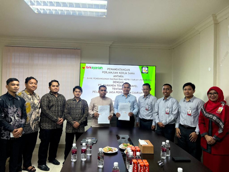 Peminat Tabungan Dhuha Meningkat, BRK Syariah Tanjungpinang Pamedan Lakukan PKS dengan Ramanda Tour dan Travel