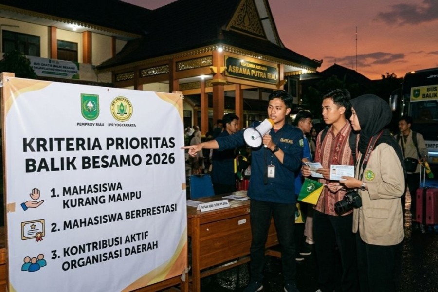Mudik Gratis Balek Besamo 2026 untuk Mahasiswa Riau Dibuka, Ini Pembagian Kuota Jogja, Solo, dan Malang