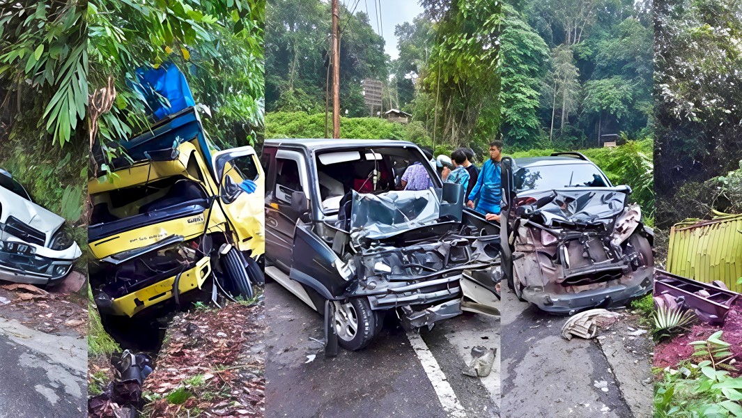 Mencekam, Inilah Detik-detik Truk Rem Blong Hantam Empat Kendaraan di Pasaman