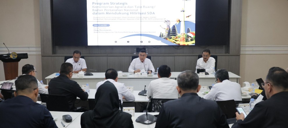 Terima Kunjungan P3N LEMHANNAS RI, Wamen Ossy Sampaikan Peran Kementerian ATR/BPN dalam Hilirisasi
