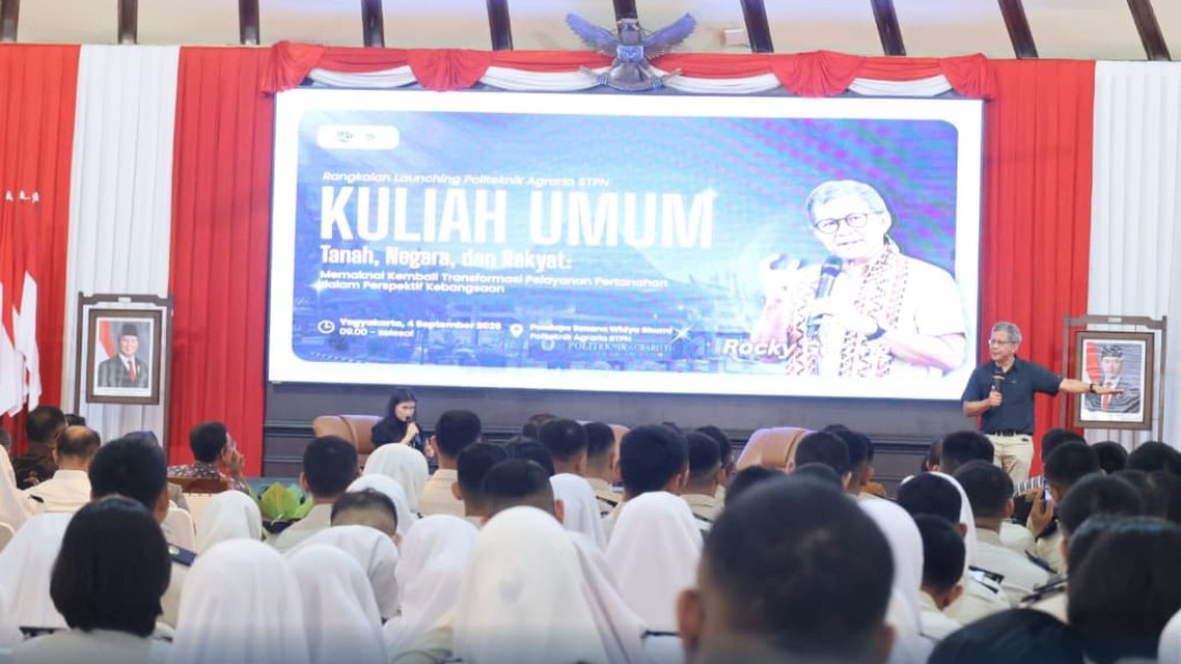 Isi Kuliah Umum di Politeknik Agraria STPN, Rocky Gerung Ingin Taruna/i Pahami Tiga Konsep Pemaknaan Pengelolaan Tanah