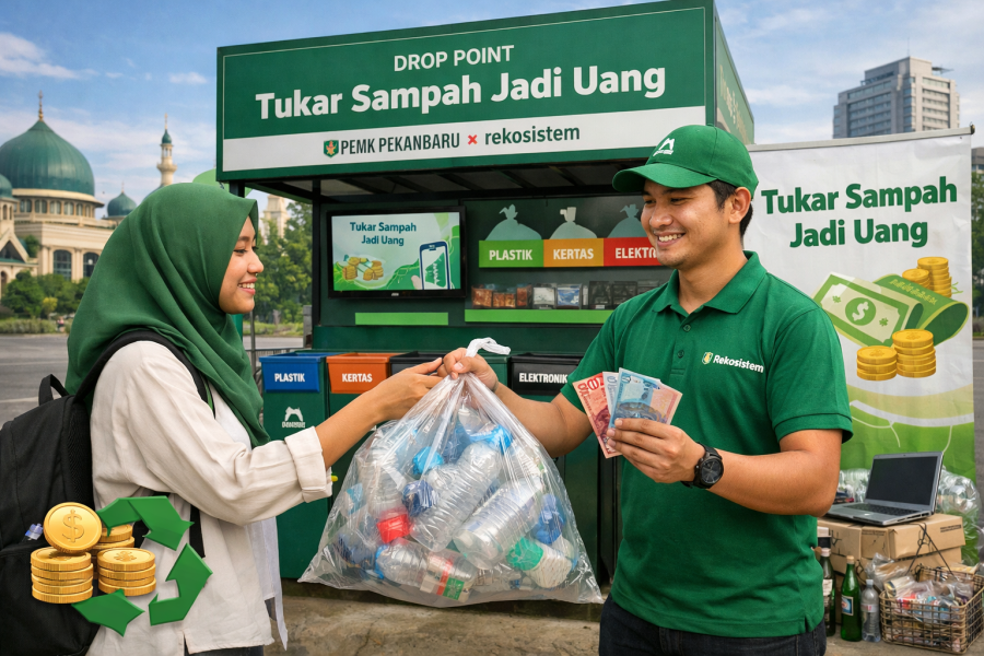 Pemko Pekanbaru Luncurkan Program Tukar Sampah Jadi Uang