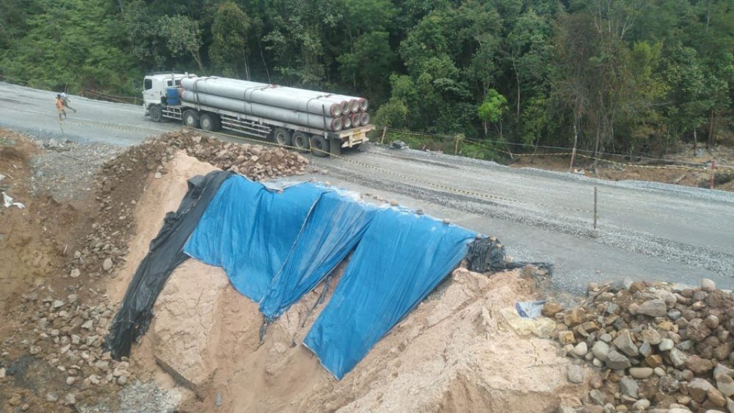 Update Terbaru, Jalan Lintas Riau-Sumbar Tanjung Alai Longsor Lagi