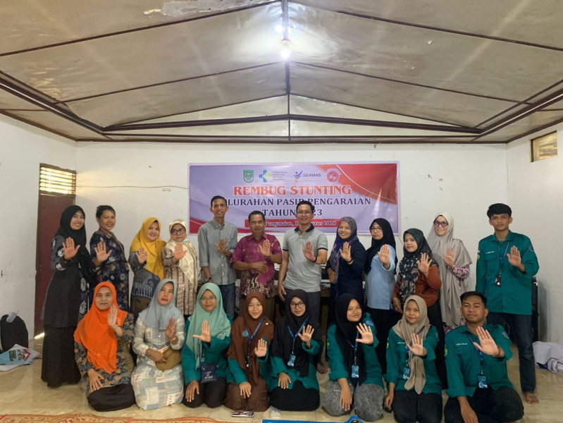 Cegah Stunting, Mahasiswa Kkn UNRI Gelar Rembug Stunting Bersama Satgas Stunting Rohul