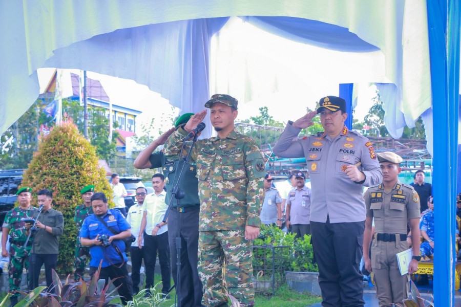 Wako Pekanbaru Agung Nugroho Pimpin Apel Kesiapan Pasukan Cegah Karhutla
