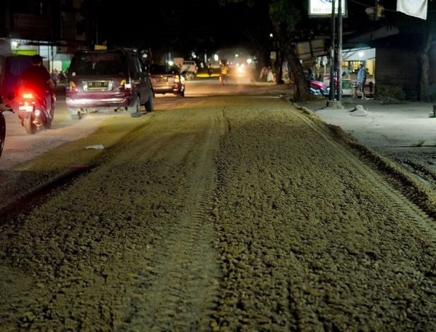Dinas PUPR Pekanbaru Mulai Kerjakan Overlay Jalan Dharma Bakti Sigunggung,